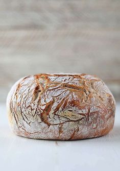 a loaf of bread sitting on top of a table