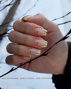 December Nails, Nude Nail Designs, Foil Nails, Accent Nails, Nail Arts, Best Acrylic Nails