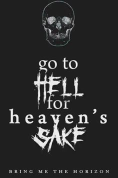 the cover to go to hell for heaven's sake by bring me the horizon