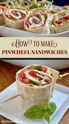 how to make pinwheel sandwiches on a plate