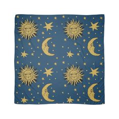 Microfiber polyester silky scarf with a slightly transparent effect. Vivid one side print, visible on the reverse. Sun And Moon Pattern, Celestial Sun And Moon, Future Bedroom, Celestial Sun, Moon Pattern, Pattern Scarf, Patterned Scarves, Silky Scarf, Sun And Moon