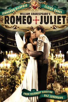 a movie poster with a man and woman kissing in front of a sign that says roma and julia