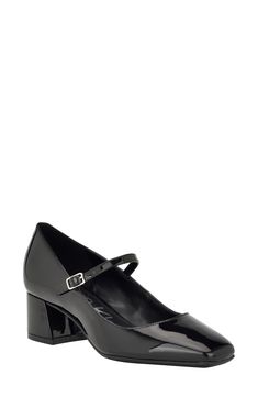 Evoke polished style in this contemporary mary jane pump fashioned with a square toe and angled block heel. 1 1/2" heel Synthetic upper, lining and sole Imported Polished Style, Mary Jane Pumps, Women's Pumps, Mary Janes, Me Too Shoes, Shoes Women Heels, Nordstrom Rack, Block Heels, Calvin Klein