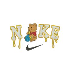 Disney Embroidery Ideas, Honey Bee Embroidery, Nike Cartoon, Diy Embroidery Shirt, Nike Svg, Bee Embroidery Design, Diy Vinyl Projects, Nike Embroidery, Sticker Design Inspiration