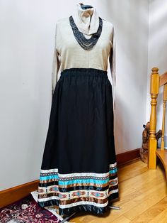 Handmade Women's Ribbon Skirt Native American Ribbon Skirts Pattern, Traditional Relaxed Maxi Skirt With Lining, Traditional Relaxed Lined Maxi Skirt, Folk Style Long Lined Skirt, Peasant Style Relaxed Lined Skirt, Peasant Style Relaxed Fit Lined Skirt, Ribbon Skirts Pattern, Ribbon Skirts Ideas, Ribbon Skirts Native American