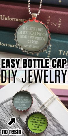 the easy bottle cap diy jewelry