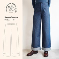 an image of a woman's pants sewing pattern