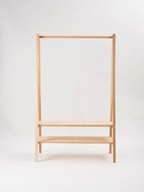 an empty wooden frame on a white background