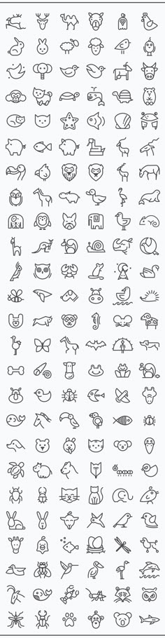 a large set of hand drawn doodles with different shapes and sizes on them