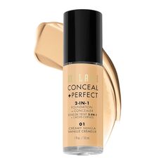 KleverKosmetics Our eBay Store About Us Contact Us Add to Favorite Sellers 2 Pack, Milani Conceal + Perfect 2-in-1 Foundation + Concealer 01 Creamy Vanilla 2 Pack!!Achieve a flawless, radiant complexion with the Milani Conceal + Perfect 2-in-1 Foundation + Concealer in 01 Creamy Vanilla. This versatile formula combines the coverage of a concealer with the finish of a foundation, offering full coverage to conceal imperfections and even out your skin tone. Its creamy, blendable texture provides a smooth, natural finish that lasts all day, while the lightweight formula ensures a comfortable wear. Perfect for creating a polished, flawless look, this 2-in-1 product simplifies your beauty routine with its dual-purpose benefits.2 Pack!! Full Coverage: Offers high coverage to effectively conceal b Milani Concealer, Milani Foundation, Milani Conceal And Perfect, Perfect Complexion, Skin Imperfection, Undereye Circles, Foundation Concealer, Liquid Foundation