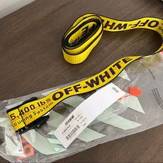 Off - White Belt Industrial New-Worn Once Off White Belt, White Accessories, White Belt, Yellow Black, Black N Yellow, Yellow White, Off White, Women Accessories, Yellow