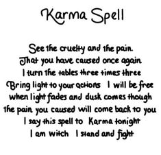 Karma Spells That Work, Karma Spells, Magical Affirmations, Earth Magick, Karma Spell, Truth Spell, Spell Magic, Spells That Actually Work, Spells Magic