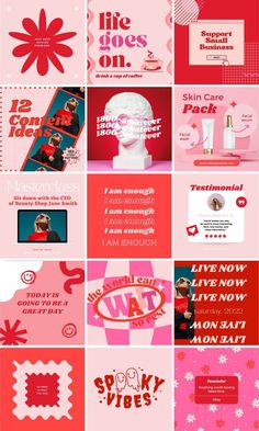 30 Retro Vibes Instagram Post Canva Templates Coach - Etsy Rebrand Instagram Post, Retro Style Social Media Design, Girly Social Media Design, Become A Member Design, Graphic Design For Instagram, Instagram Post Text Design, Graphic Designer Post Ideas, Red And Pink Instagram Feed, Pink Social Media Design