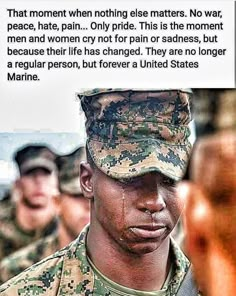 That is an honor that this young man earned.   An honor that will be his for the eternity. Semper Fidelis! Marine Tattoo, Marines Corps, Once A Marine, Military Pride, Semper Fidelis, Military Quotes, Military Marines, Marine Mom, Military Humor