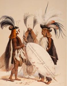 Zulu Men, Landscape Scenery, Oil Painting Reproductions, Southern Africa, Painting Reproductions, African Art, High Quality Art Prints