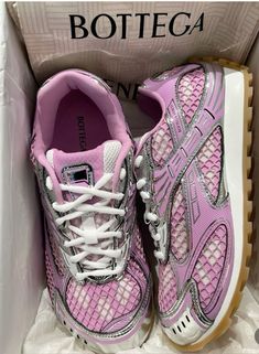 Pink Bottega, Bottega Shoes, Stunning Shoes, Sport Shoes Women