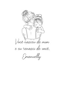 two women hugging each other with the words in french