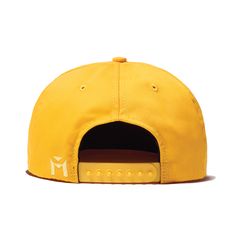 The Gild is a classic six-panel, baseball-style cap in mustard with raised embroidery detail in light yellow. All March Caps feature top eyelets and an adjustable snap-back closure. Each cap comes with a hand-numbered card signed by the designer. Yellow Curved Brim Hat For Baseball Season, Gold Snapback Hat With Flat Brim For Streetwear, Casual Yellow Snapback Hat For Baseball Season, Adjustable Yellow Hats For Baseball Season, Yellow Adjustable Trucker Hat With Flat Brim, Adjustable Yellow Hat With Flat Bill, Adjustable Yellow Hat For Baseball Season, Yellow Trucker Hat With Flat Brim For Streetwear, Yellow Flat Bill Hat, One Size Fits Most