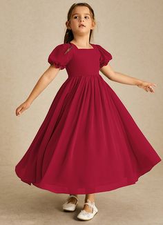 Joss is our lovely flower girl dress crafted from chiffon. Burgundy Flower Girl Dress, Chiffon Flower, Burgundy Flowers, Dress Flower, Dress Crafts, Flower Girl Dress, A Princess, Flower Dresses, Girl Dress