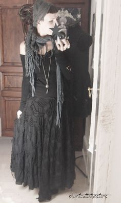 dark mori | Tumblr Dark Mori Witch, Mori Outfit, Mori Kei Aesthetic, Dark Mori Kei, Mori Witch, Kei Aesthetic, Gothic Dresses