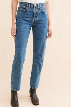 Rent 70's Stove Pipe Jeans from Nuuly. Pick 6 items for $98/month. Free shipping + returns. Stove Pipe Jeans, Pam Anderson, Fashion Icons, Denim Branding, Premium Denim, Stove, Style Icons, Vintage Fashion, Cute Outfits