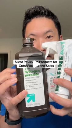 Dr. Daniel Sugai, MD, FAAD on Instagram: "Back with the obnoxious nail tapping 💅 and the unexpected slap 😆 #asmr

❌hydrogen peroxide and ❌rubbing alcohol: Hydrogen peroxide and rubbing alcohol will damage healthy skin cells and delay wound healing
✅gentle cleansers, saline, soap and water, or hypochlorous acid are favorable ways to cleanse a cut
✅cover cut with petroleum/petrolatum ointment
✅for scars: La Roche-Posay cicaplast Balm B5 or Biafine + cover with sunscreen (most important) 
❌Neosporin: Neosporin has neomycin which is a common skin allergen (can cause a blistering rash in frequent and infrequent users)

#woundcare #dontdoit #evidencebasedmedicine #evidencebased #cutsandburns #scartreatment" Hypochlorous Acid, Evidence Based Medicine, Wound Care, Hydrogen Peroxide, Skin Repair, Wound Healing, Diy Health, Roche Posay, Gentle Cleanser