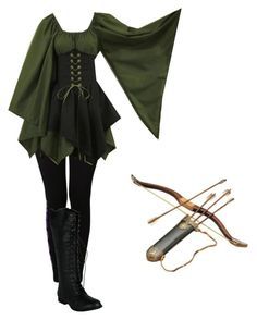 Elven Archer, Elven Cosplay, Robin Hood Costume, Elven Costume, Women Gown, Elf Fairy, Fair Outfits, Old Fashion Dresses, Medieval Clothing