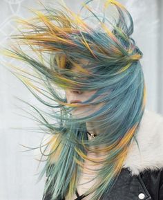 Multi Hair Color Ideas, Crazy Dyed Hair, Lagoona Blue Aesthetic, Monster High Lagoona, Summer Hairstyles For Short Hair, Pretty Rainbow, Vivid Hair Color, Rainbow Hair Color, Lagoona Blue