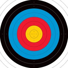 an image of a target that is in the middle of a bulls eye pattern on a white background