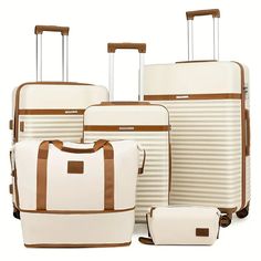 Zestaw 3 częściowy walizek z twardą skorupą - Temu Germany White Luggage, Hard Sided Luggage, Spinner Wheel, 3 Piece Luggage Set, Hardside Spinner Luggage, Lightweight Suitcase, Clean Origin