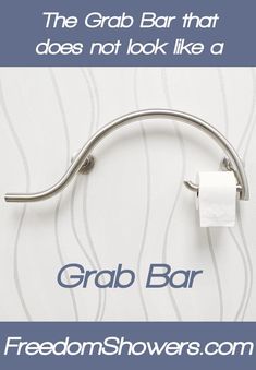 the grab bar that does not look like a toilet paper holder is shown in this ad