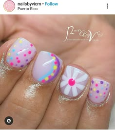 Kids Spring Nail Ideas, May Fingernail Designs, Pinky Nail Design, Summer Gel Nails Ideas Square, Kids Summer Nails Designs, Girls Nail Designs Kids, Kid Manicure Ideas, Toddler Nails Designs Kids, Toddler Nail Designs