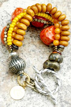 African Sunrise, Gallery Jewelry, Bold Statement Jewelry, Chunky Bracelet, Artisan Bracelets, A Bracelet, African Jewelry, Ethnic Jewelry, Jewelry Maker