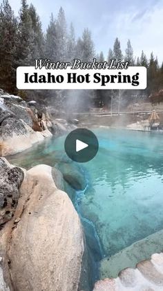 a hot spring in the middle of winter