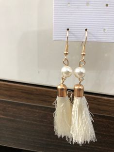 Bohemian Fashion Earrings For Women Elegant Tassel Hoop Earrings, Elegant Clip-on Earrings With Latkans, Bohemian Pearl Drop Earrings For Party, Bohemian Dangle Pearl Earrings For Party, Bohemian Pearl Earrings For Parties, White Bohemian Hoop Earrings For Party, Elegant Summer Tassel Earrings, Bohemian Tassel Earrings With Ear Wire For Party, Elegant Tassel Drop Earrings For Summer