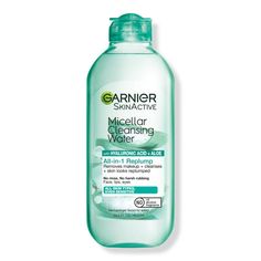 SkinActive Micellar Cleansing Water Replumping Hyaluronic AcidGarnier SkinActive Micellar Cleansing Water with Hyaluronic Acid and Aloe gently cleansesremoves makeup and skin looks replumpedBenefitsLifts away dirtmakeupand excess oil in just one step Cruelty free No need to rinseFormulated WithoutAlcohols Fragrance Parabens Mineral oil Sulfates Animal Derived IngredientsSkinActive Micellar Cleansing Water Replumping Hyaluronic Acid Garnier Micellar Water, Garnier Micellar Cleansing Water, Garnier Skinactive, Dirt Makeup, Thick Moisturizer, Garnier Micellar, Garnier Skin Active, Cleansing Water, Micellar Cleansing Water