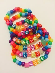 Rainbow Kandi, Kandi Rave, Bracelets Aesthetic, Pulseras Kandi, Happy Colours