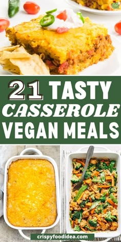 these tasty vegan casserole recipes are best for meal prep and for christmas dinners. Easy Vegan Casserole Recipes, Easy Vegan Casserole, Vegan Weeknight Meals, Vegetarian Casserole Recipes, Plant Based Meals, Vegan Potluck, Vegan Casserole, Vegetarian Casserole