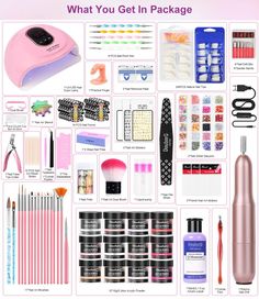 Acrylic Nail Materials, Kit Nails Gel, Nail Set For Beginners, Nail Art Kit Tools Products, Nail Art Equipment Tools, Nail Tech Materials, Nails Kit Tools, Acrylic Nails Set Kit, Nail Begginers Kit