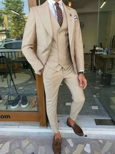 "Discover timeless charm with our custom Linen Cream Three Piece Wedding Suit, complete with a classic notch lapel. Top-selling Linen wedding suits for Men. Grasp the opportunity to make a lasting impression, express your distinct style, and radiate as the embodiment of elegance in this stylish linen cream suit. Material: 65% Viscose, 20% Polyester, 15% Other mixture Closure type: Buttons Suit Style: Notch Lapel Primary Color: Linen Cream Care Instructions: Dry Clean Only Introducing our \"Linen Beige Suits For Men, Mens Suit For Wedding, Beige Suits Wedding, Tan Suit Wedding, Tuxedo Wedding Suit, Ivory Suit, Suit For Wedding, Groom Suits