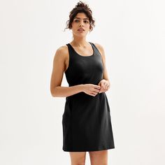 This Tek Gear women's ultrastretch dress with built-in bra is a wardrobe must-have. Click on this WOMEN'S GUIDE to find the perfect fit and more! TECHNOLOGIES & FEATURES Moisture-wicking technology Four-way stretch fabric Breathable Crewneck Sleeveless Two side pockets Rounded hem LinedFIT & SIZING 34-in. length from shoulder to hem Designed to hit above the knee Regular fit Tank dress silhouetteFABRIC & CARE Polyester, spandex Machine wash Imported Size: X Small. Color: Mineral Black. Gender: f Racerback Dress With Built-in Bra And Stretch, Stretch Mini Dress With Built-in Bra, Racerback Sports Dress With Built-in Bra, Stretch Mini Dress With Built-in Bra For Sports, Black Sports Dress With Built-in Bra, Blue Crayon, Petite Size Chart, Dress Silhouette, Womens Size Chart