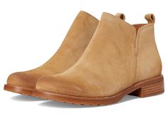 Sofft Beatrice - Women's Wedge Shoes : Sand : The Sofft Beatrice boots are casual booties with an Italian waterproof suede upper, flexible rubber outsole, and padded leather footbed. These ankle boots feature a zippered side closure for easy wear. The leather lining of these boots keeps your feet comfortable. Match your different outfits and styles with these leather boots. Heel pull loop. Round toe silhouette. Block heels. Imported. Measurements: Heel Height: 1 in Weight: 13.6 oz Circumference: 9 in Product measurements were taken using size 7, width M (B). Please note that measurements may vary by size. Boho Fall Fashion, Boots Heel, Boho Fall, Black Sand, Different Outfits, Womens Wedges, Womens Shoes Wedges, Easy Wear, Wedge Shoes