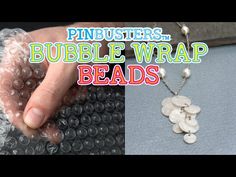 a collage of photos with the words pinbusters bubble wrap beads on it