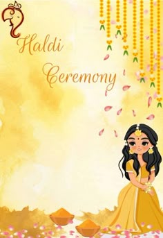 Haldi Invite Design by Sri Pranathi Sharma Haldi Ceremony Card Template, Haldi Ceremony Poster Design, Haldi Ceremony Card Design, Haldi Card Template, Haldi Invitation Card Template Bride, Haldi Wallpaper, Haldi Invitation Card Template Blank, Haldi Poster Design