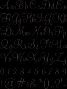 the upper and lower letters are handwritten in cursive writing with black ink