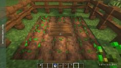 an aerial view of a farm in minecraft