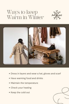 Ways to keep warm in winter

#winter #fashion #trendy #woman #style #winterclothes #weather #cold 10 Winter Outfits, How To Stay Warm, Winter Wellness, Chic Winter Outfits, Woman Style, Wellness Routine, Wearing A Hat