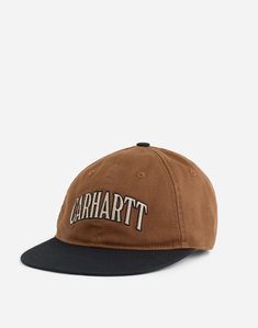 Carhartt has been making tough-as-nails workwear since the railroad days (seriously, the brand launched its signature bib overalls in 1889). Its Work in Progress label reimagines old-school pieces with a modern vibe, like this six-panel baseball cap finished with an embroidered logo.Cotton.Imported.Select stores. Vintage Brown Baseball Cap For Streetwear, Men’s Hat, Men’s Hats, Carhartt Cap, Mens Hats, Carhartt Work In Progress, Tough As Nails, Bib Overalls, Men Fashion Casual Outfits