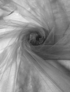 black and white photo of sheer fabric