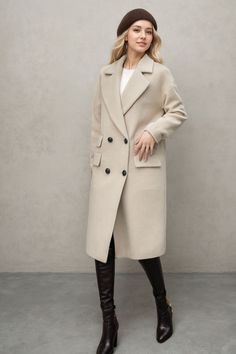 ★★ Welcome to my Ylistyle's shop！！！ This beige long wool coat can well show your elegant temperament and taste. Suitable for various occasions, whether for everyday wear or formal events. Every detail of the coat is handled very well. ★★FEATURES 50% wool, 50% fiber nylon polyester Polyester lining Two side pockets Front buttons closure Long wool coat Beige coat Fake pocket decoration Autumn winter wool coat Dry clean ★★ More color   https://etsy.me/3YxFN9z ★★ The model's height approx 170 cm (5′ 7″) with the 84 cm (33") bust, 66 cm (26") waist. She is wearing in size XS (US2) ★★ Please select custom order according to the follow situation Can't find your size Your height is over 175cm Your weight is over 75kg Request Length custom Request sleeve length ★★ Get your size in Size Chart with y Creme Outfits, Long Wool Coat Women, Beige Wool Coat, Wool Winter Coat, Beige Coat, Long Wool Coat, Wool Jacket, Long Coat, Wool Coat